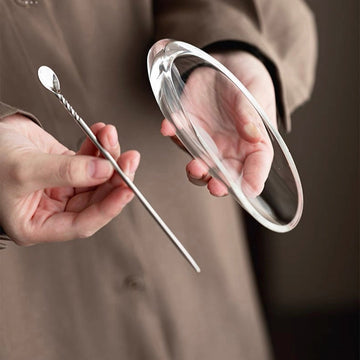 Ice-clear Glass tea scoop