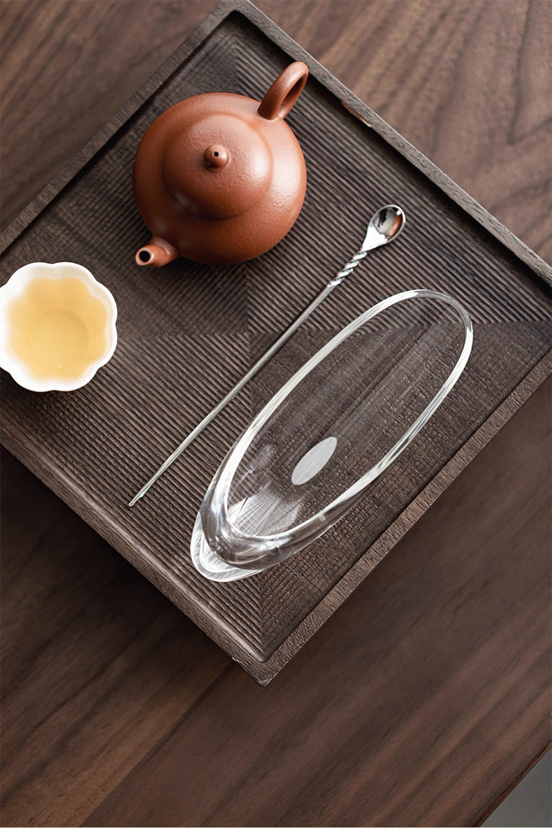 Ice-clear Glass tea scoop