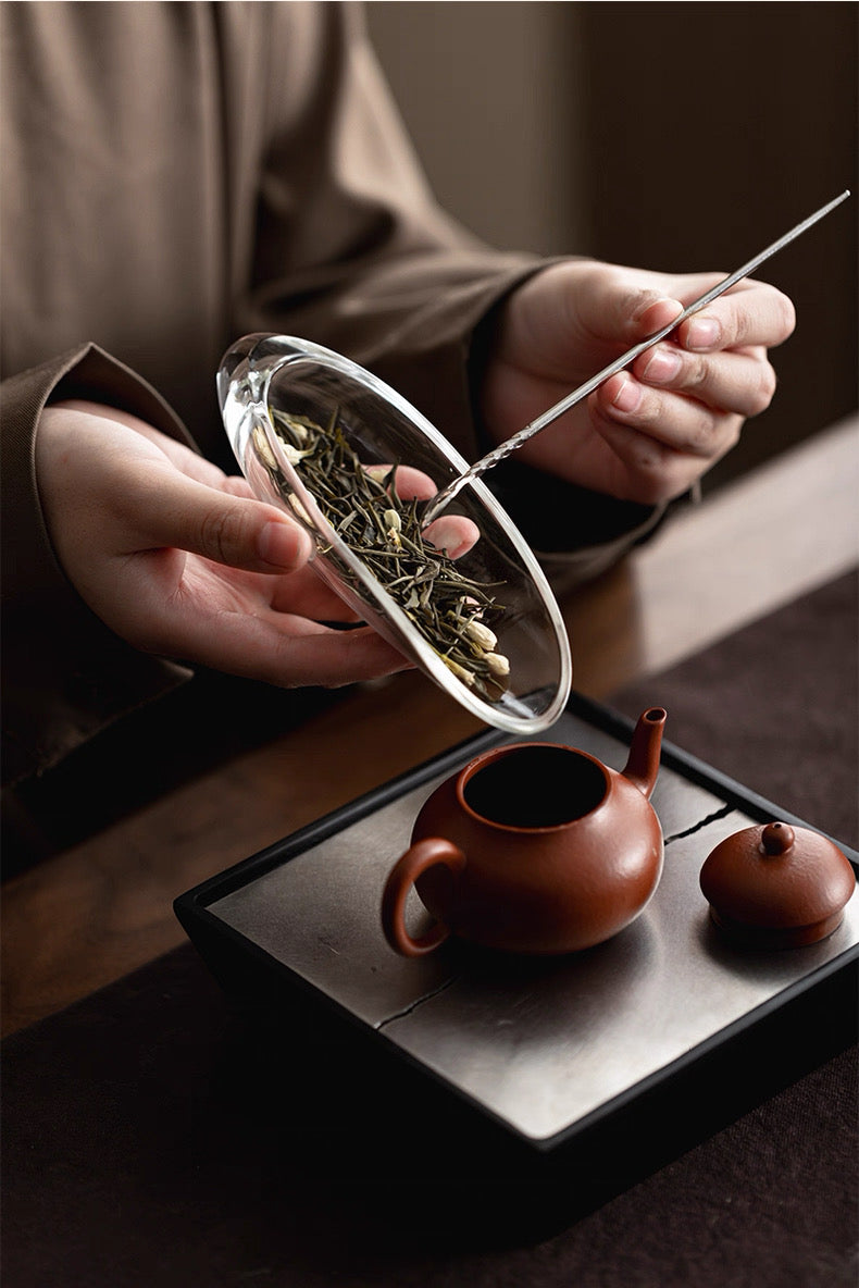Ice-clear Glass tea scoop