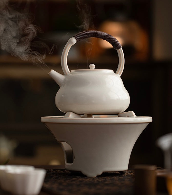 White Pottery tea stove