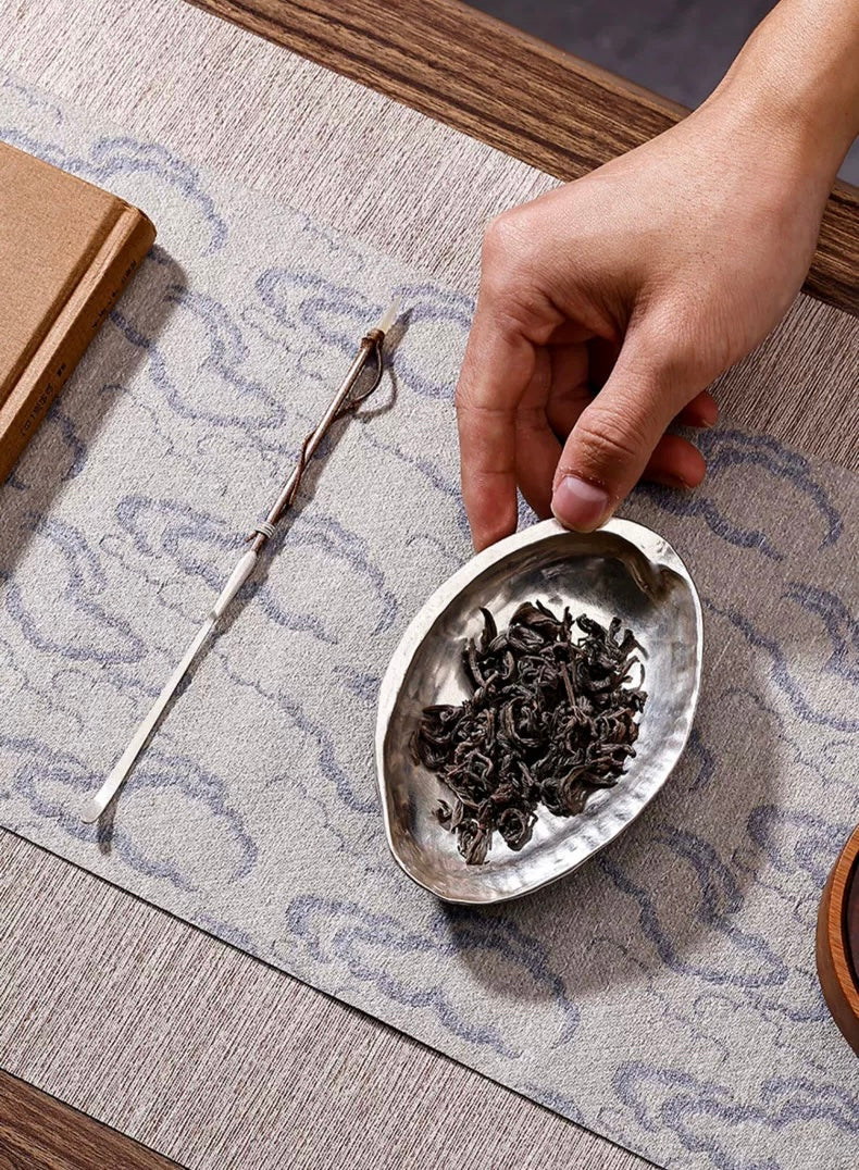 Silver Abalone tea scoop
