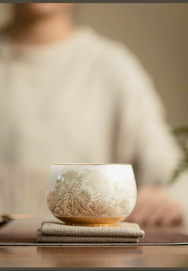 Mountains Of Gold And Silver teacup