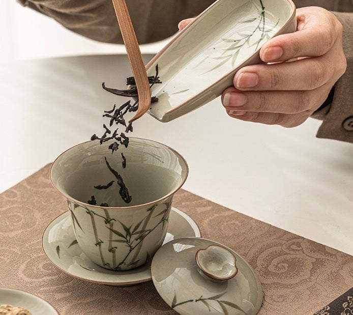 Emerald Green tea scoop