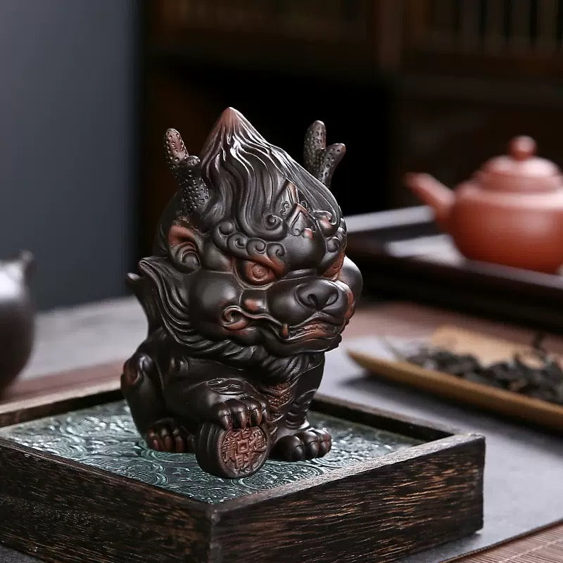 The Wealth-Attracting Unicorn tea pet