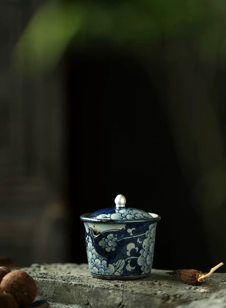 Wood-fired Blue And White Porcelain gai wan