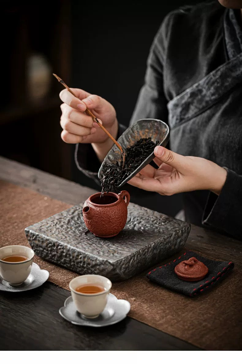 Coarse Pottery tea scoop