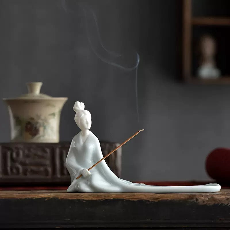 Lady Holding Incense incense burner