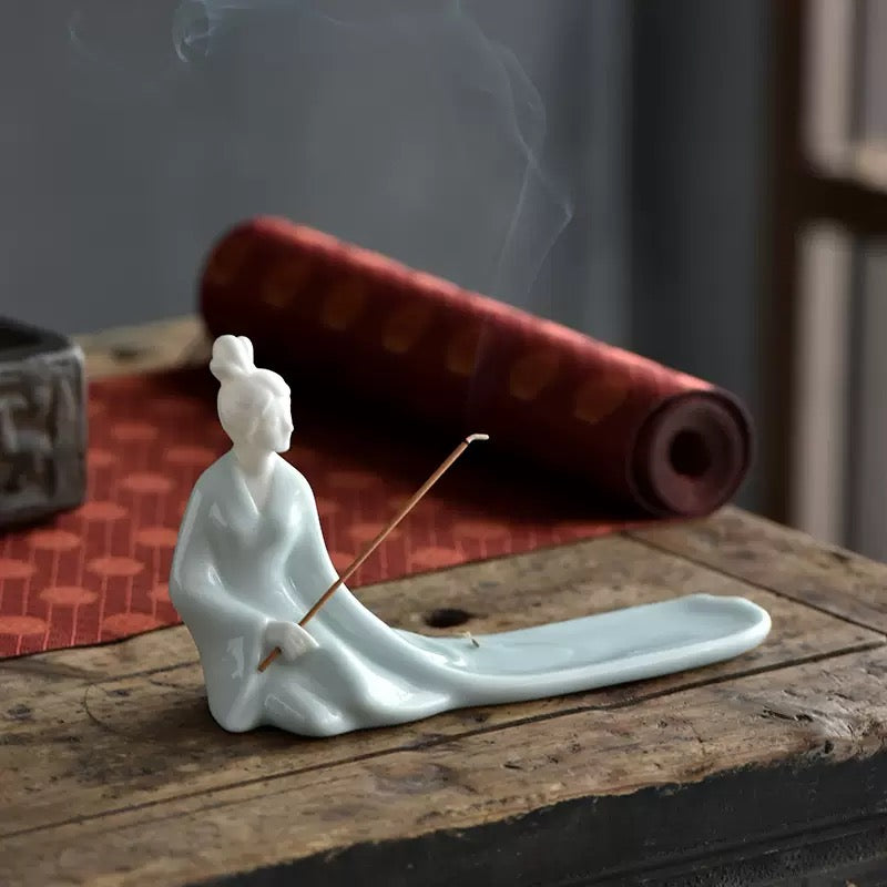 Lady Holding Incense incense burner