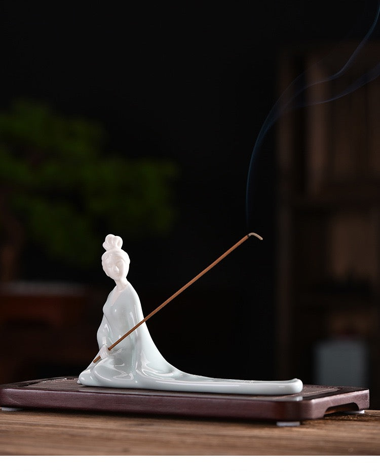 Lady Holding Incense incense burner