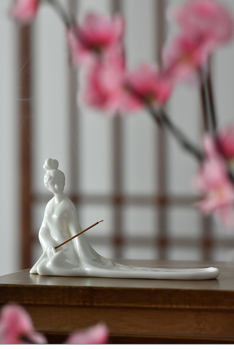 Lady Holding Incense incense burner