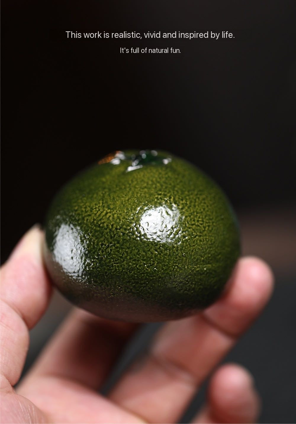 Purple Clay Oranges tea pet