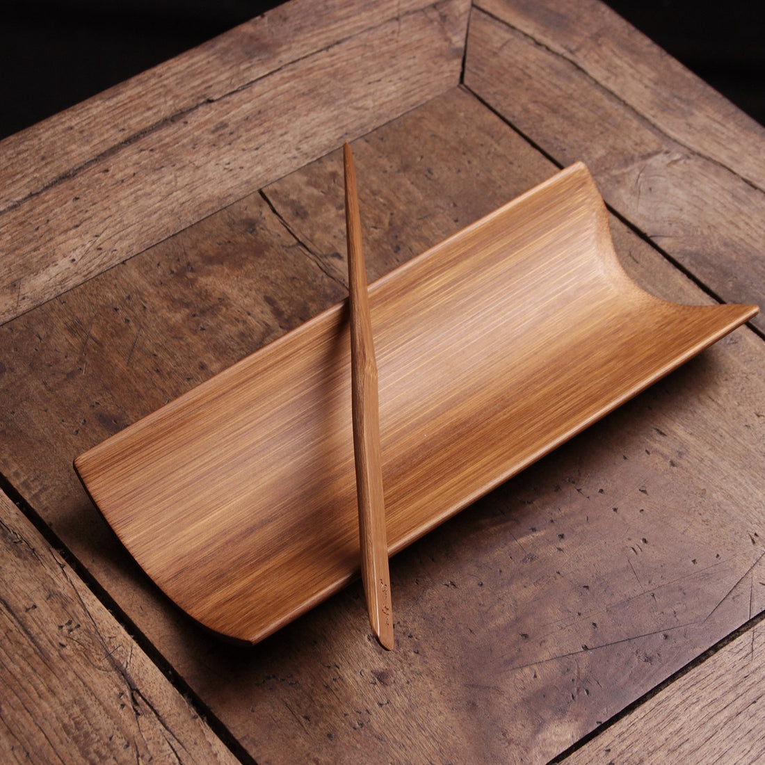 Carved Bamboo tea scoop