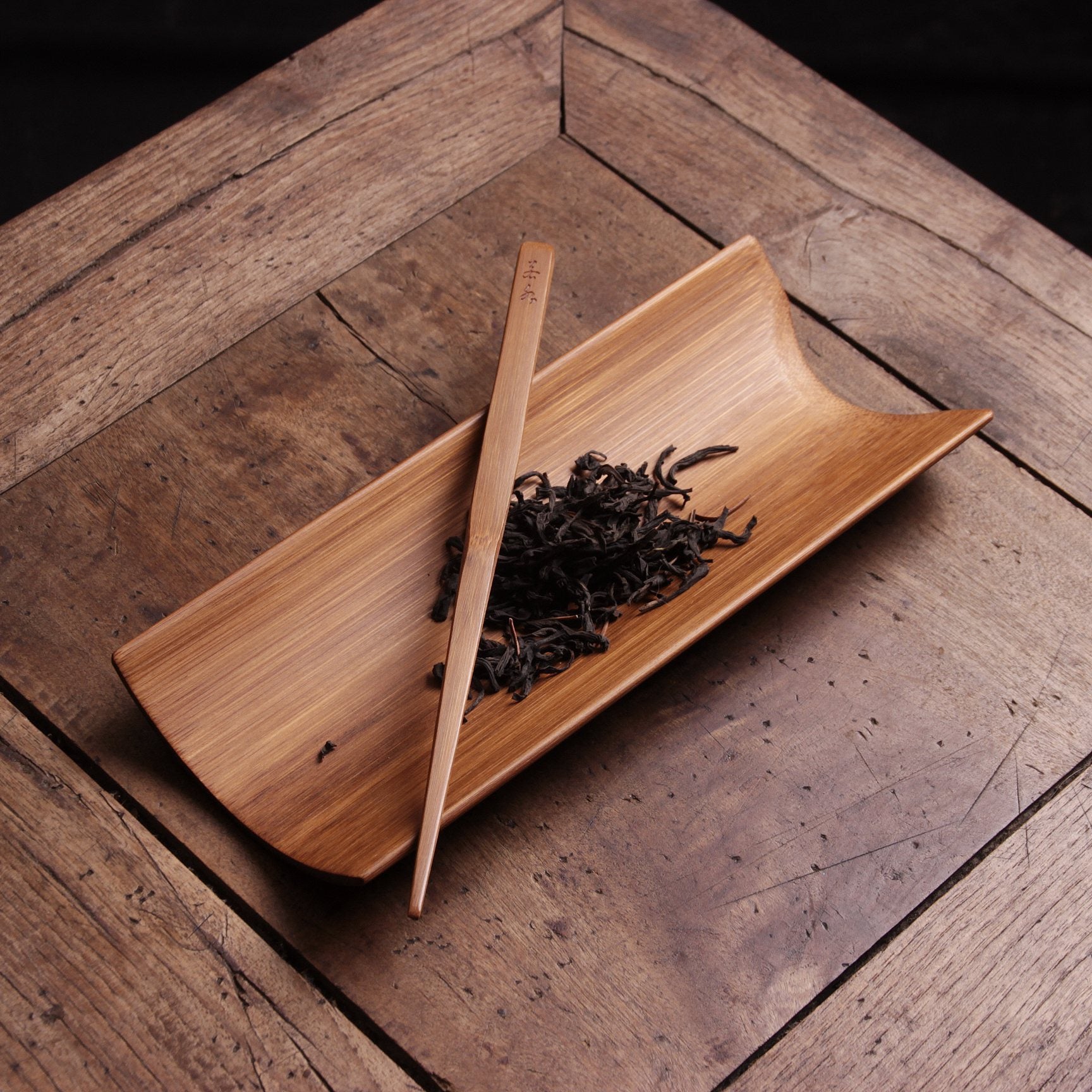 Carved Bamboo tea scoop