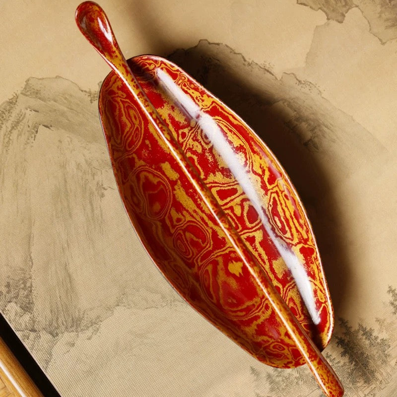 Big Lacquer Wood tea scoop