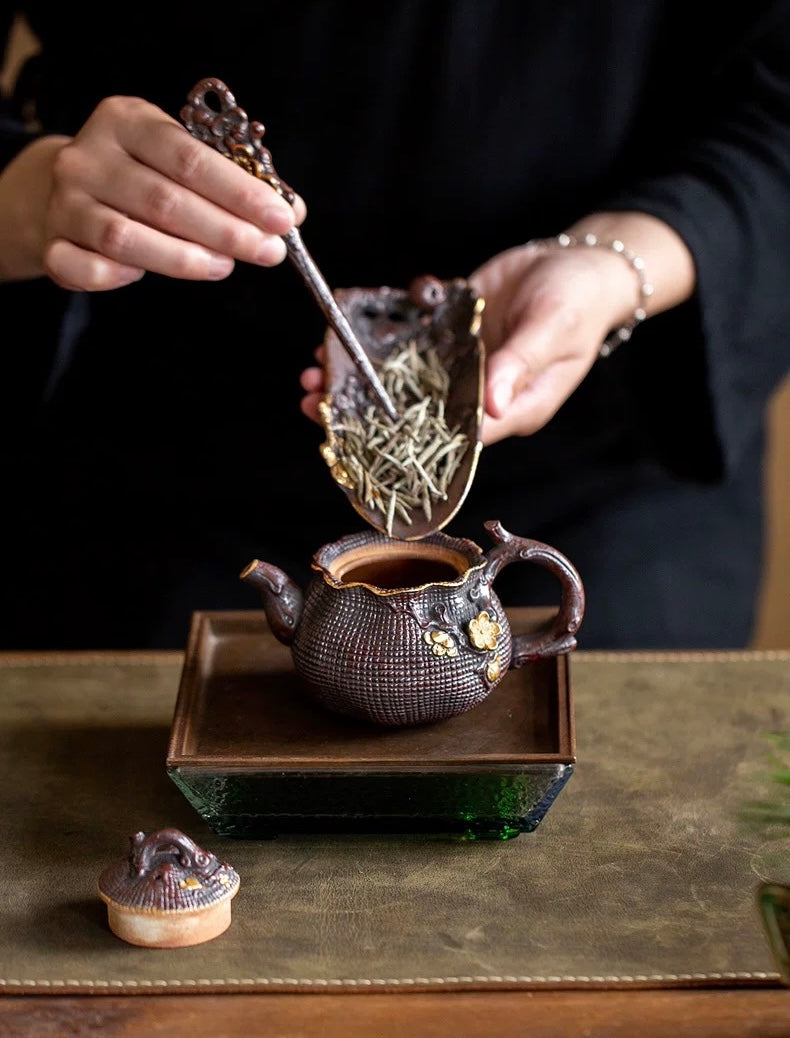 Relief Plum Blossoms tea scoop