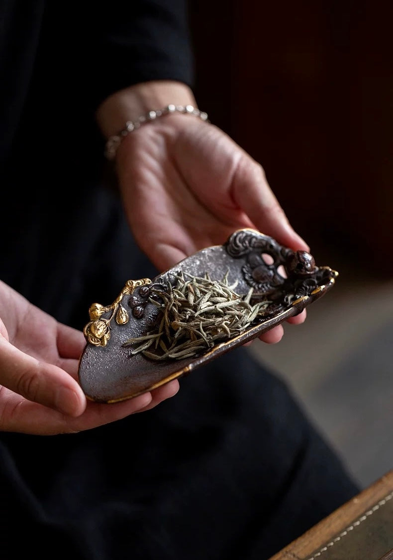 Relief Plum Blossoms tea scoop