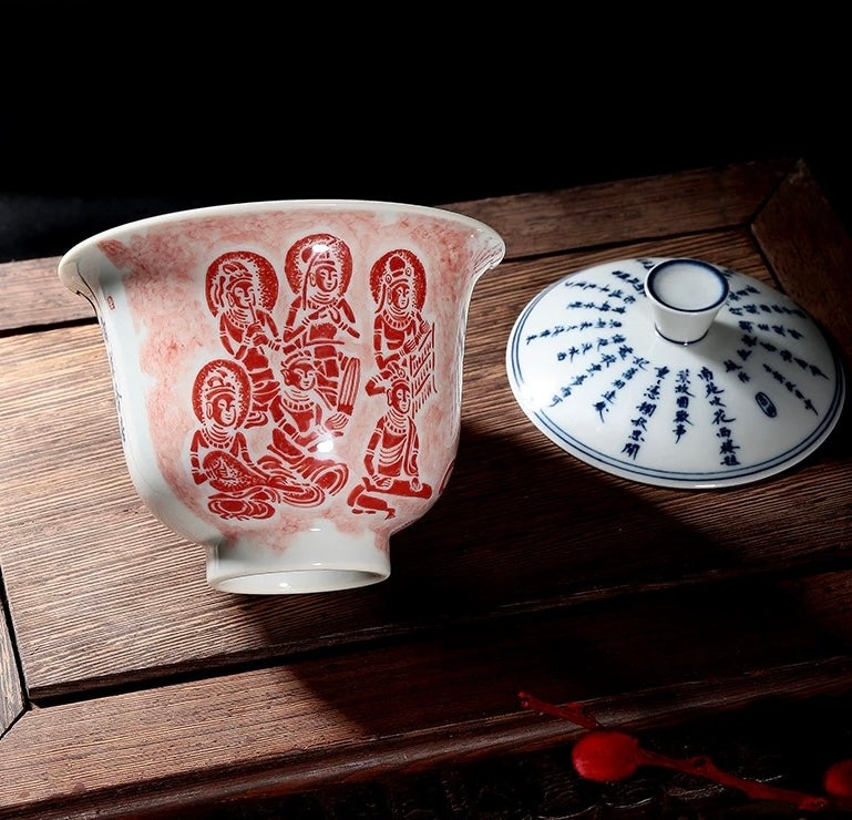 Red Dunhuang Flying Apsaras gai wan