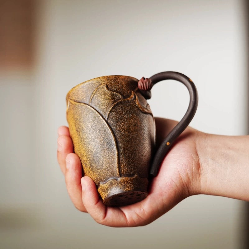 Carry Lotus Flowers By Hand teacup