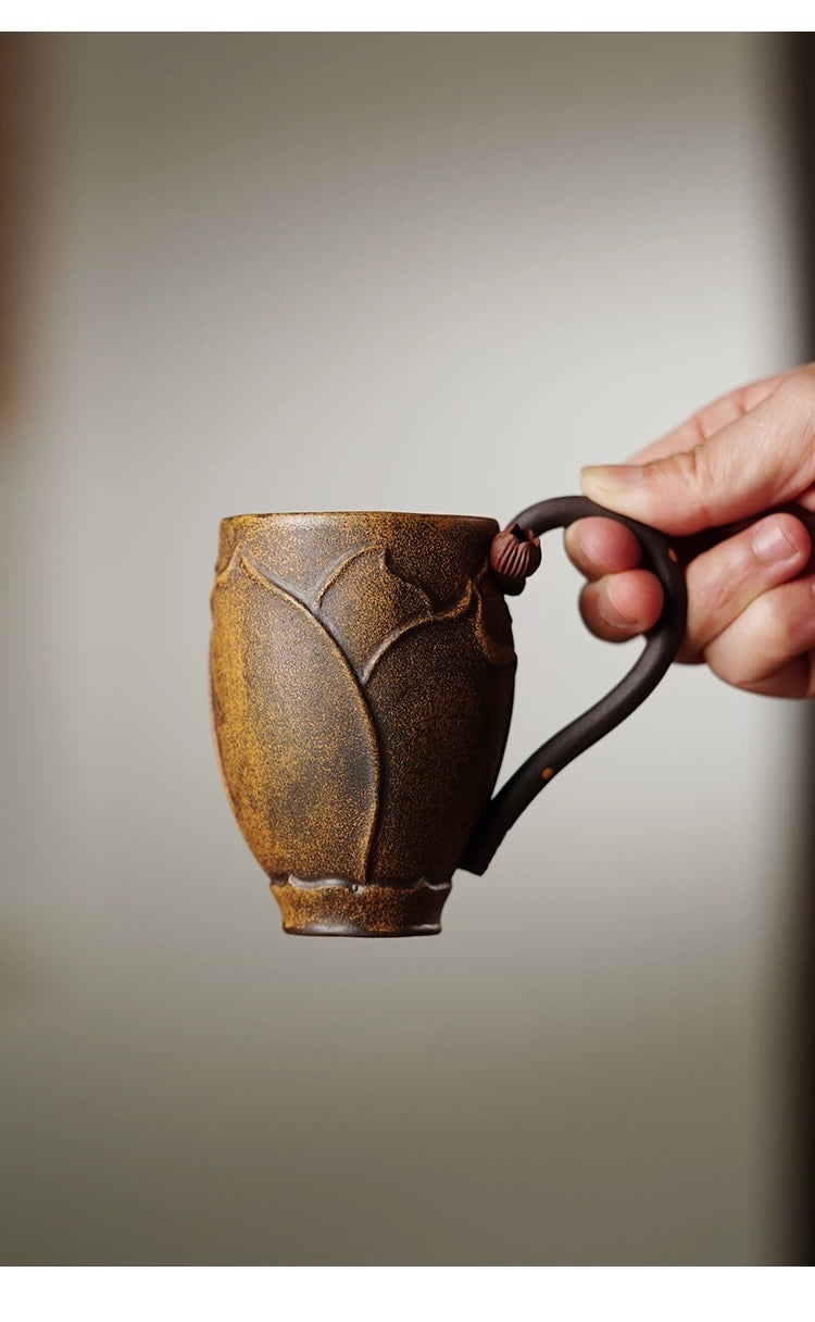 Carry Lotus Flowers By Hand teacup