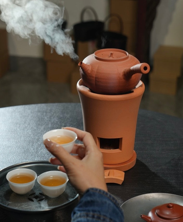 Pumpkin Red Clay tea stove