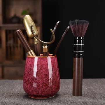 Red-glazed Ebony Wood