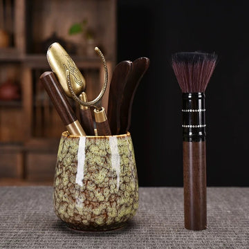 Yellow-glazed Ebony Wood