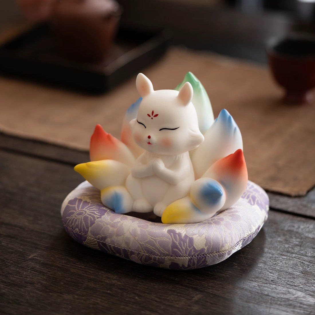 Colorful Nine-tailed Fox tea pet