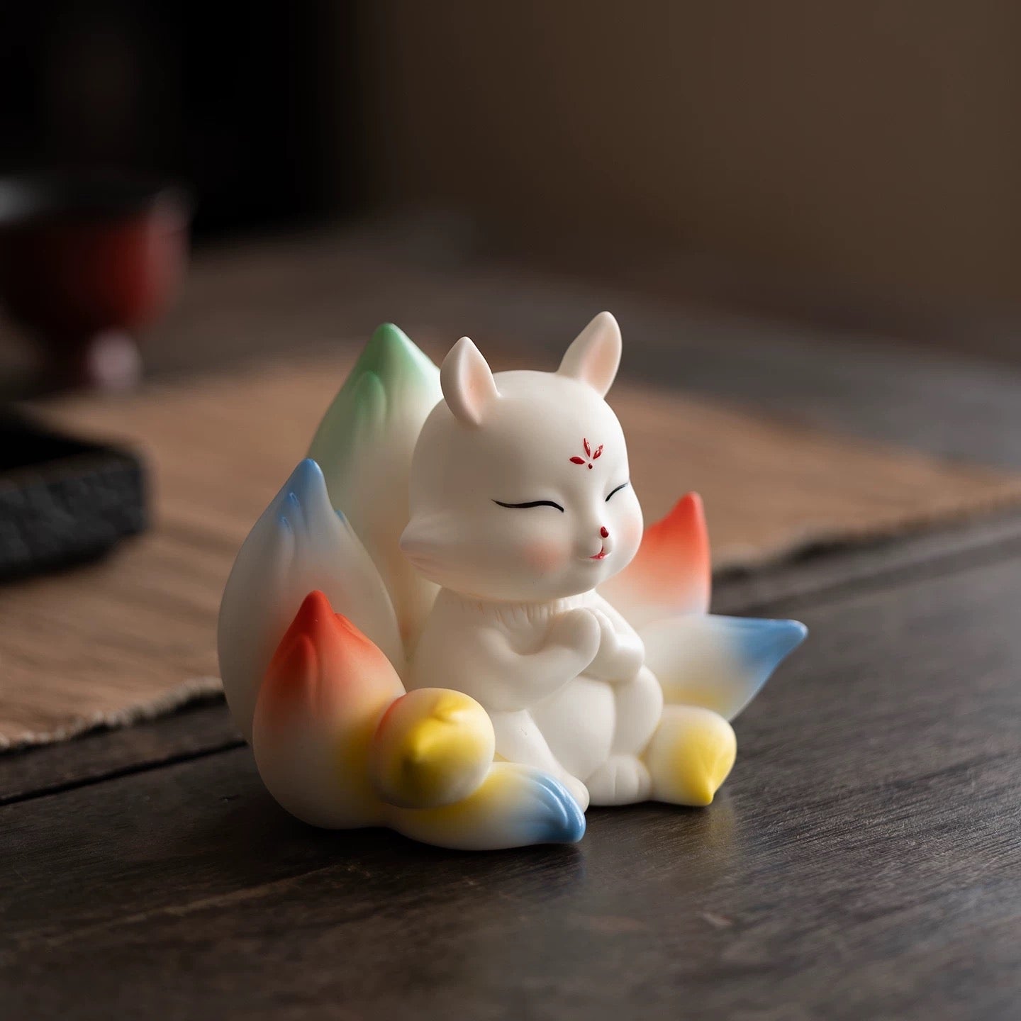 Colorful Nine-tailed Fox tea pet