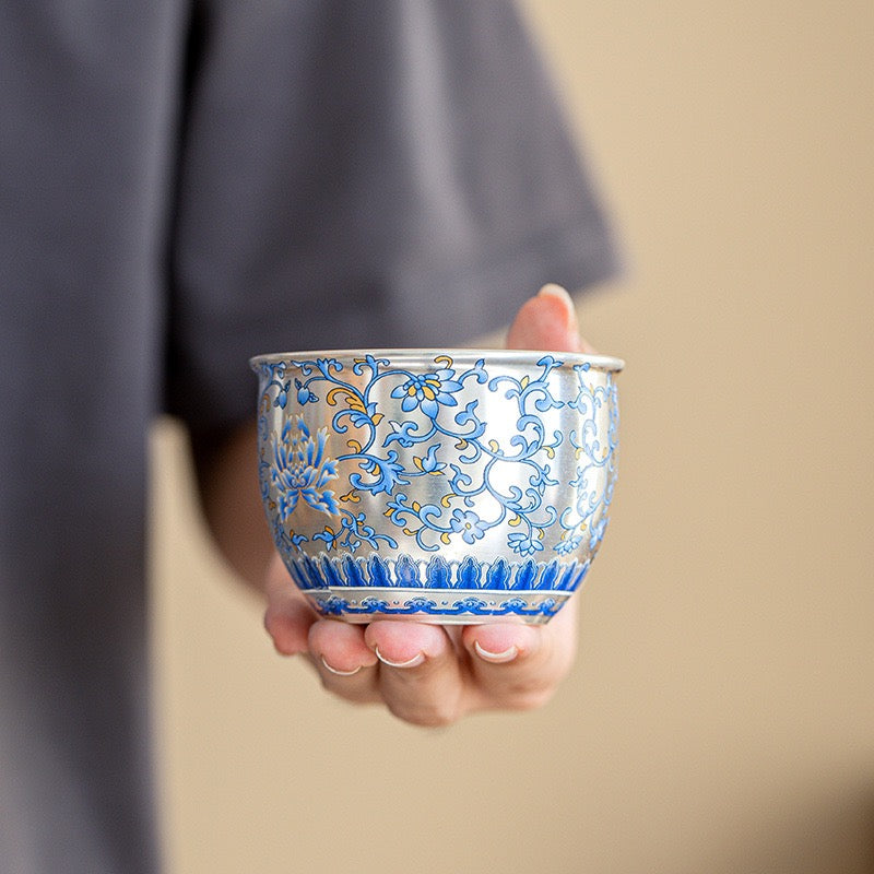Blue Entwined Branch teacup