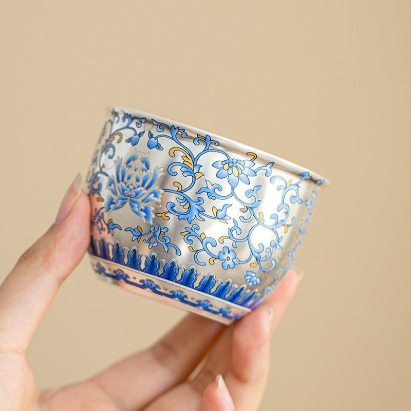 Blue Entwined Branch teacup