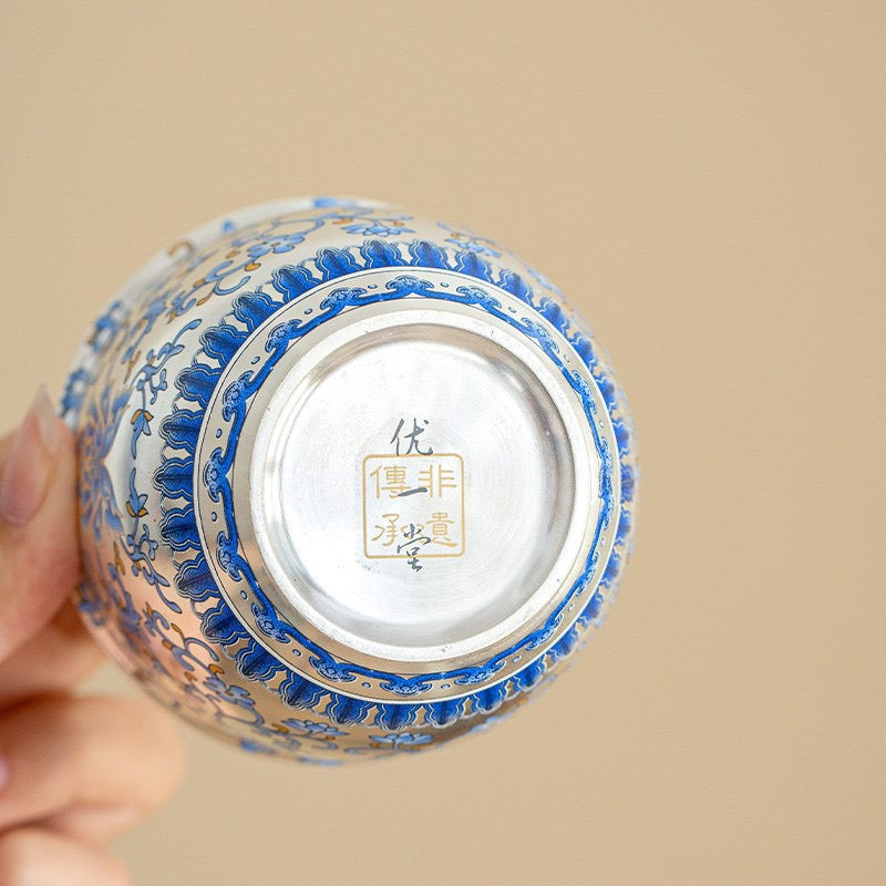 Blue Entwined Branch teacup