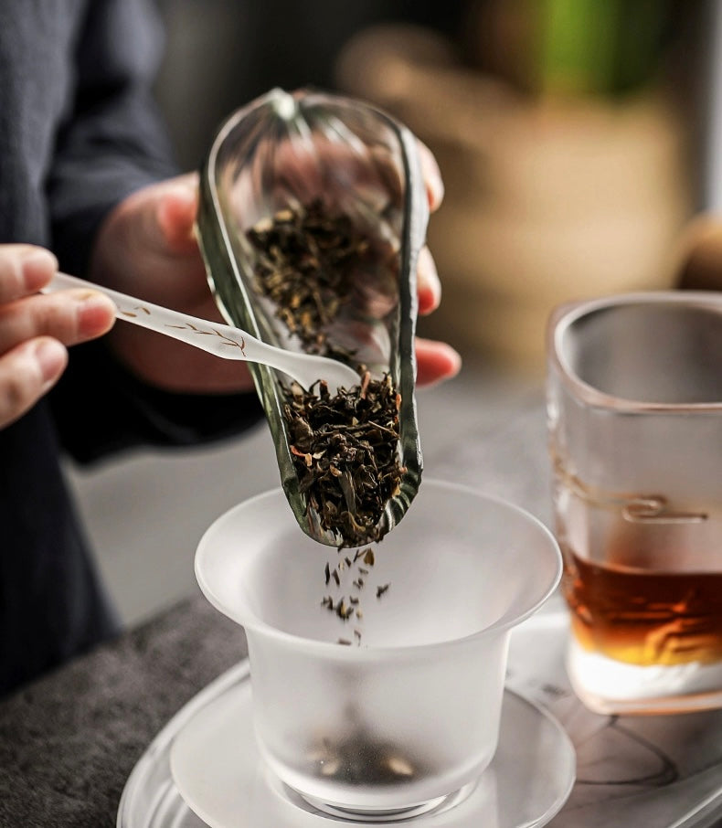Jade tea scoop