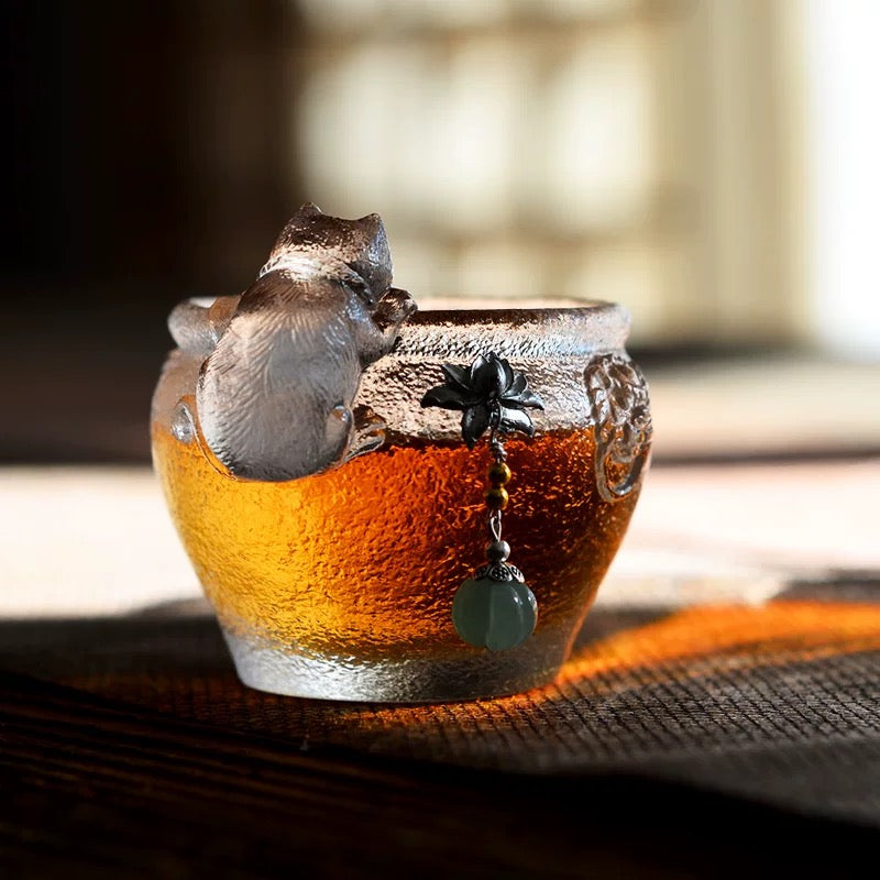 Glassy Cat teacup