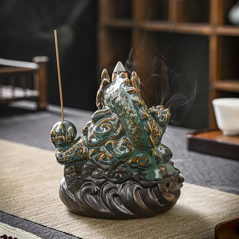 Dragon-shaped incense burner