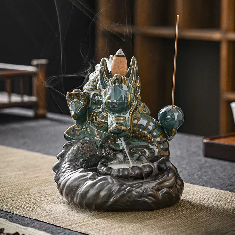 Dragon-shaped incense burner