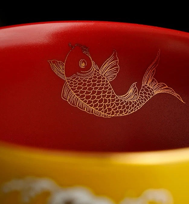 Bright Yellow Royal teacup