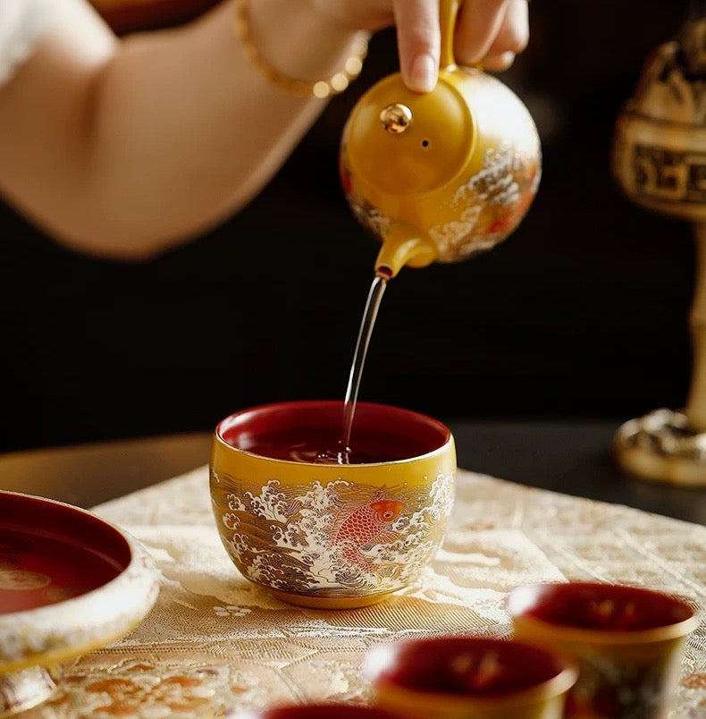 Bright Yellow Royal teacup