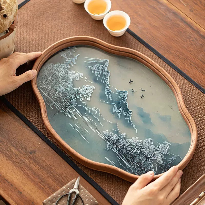 Green Mountains tea tray