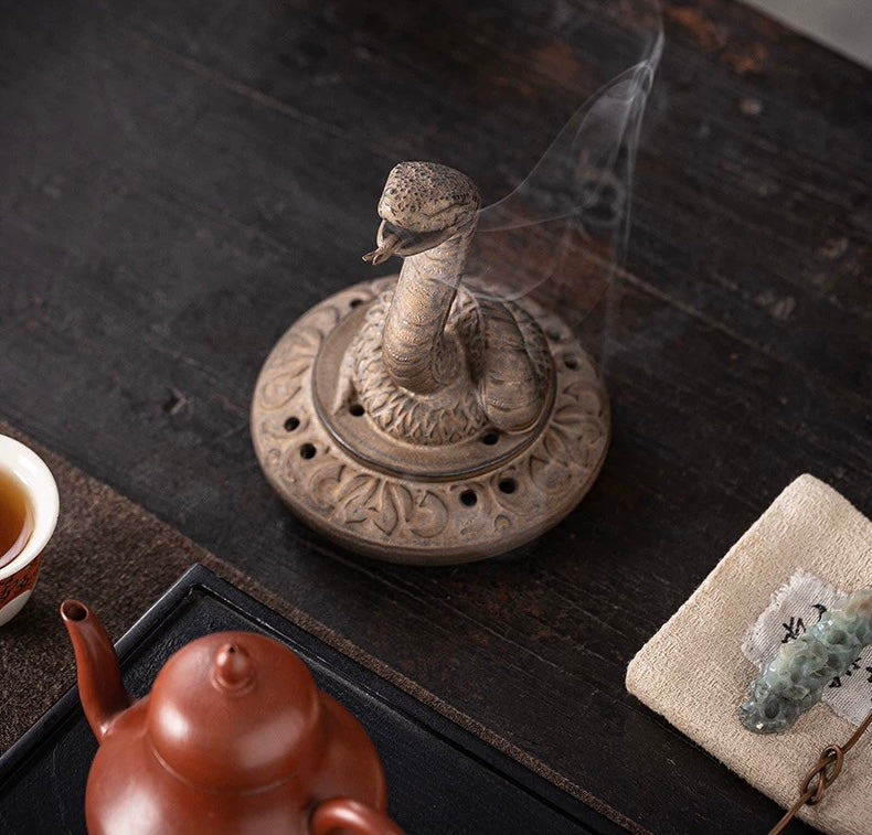 Head-headed Snake incense burner