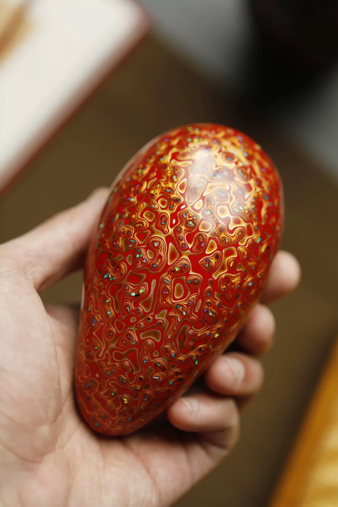 Red Gold tea scoop