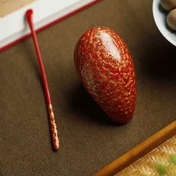 Red Gold tea scoop
