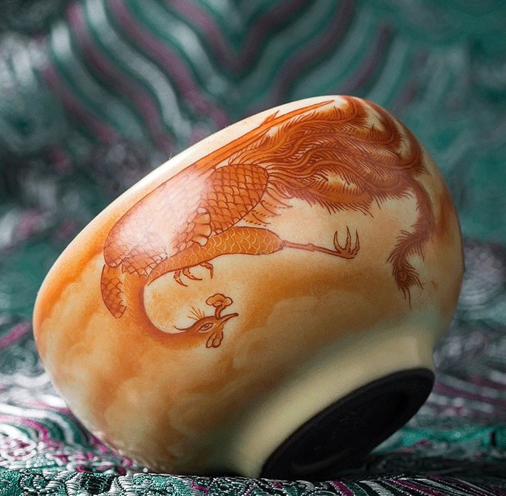 Hand-painted Phoenix teacup