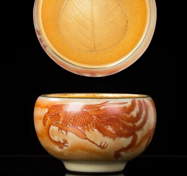 Hand-painted Phoenix teacup