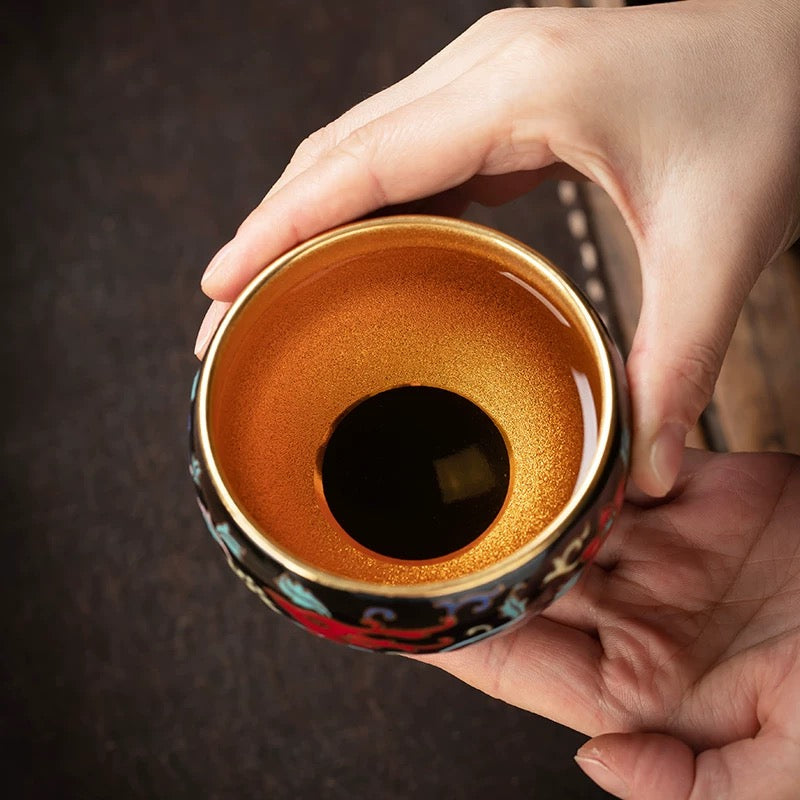 Hand-painted Red Deer teacup