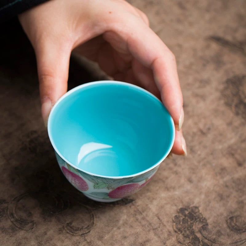 Hand-painted Lychee teacup