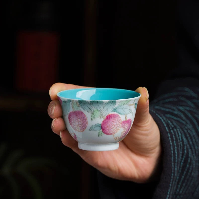 Hand-painted Lychee teacup