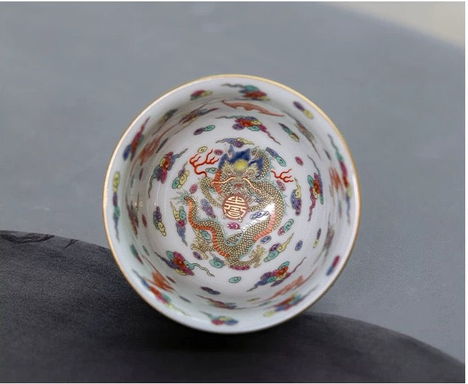 Hand-painted Dragon Patterns gai wan