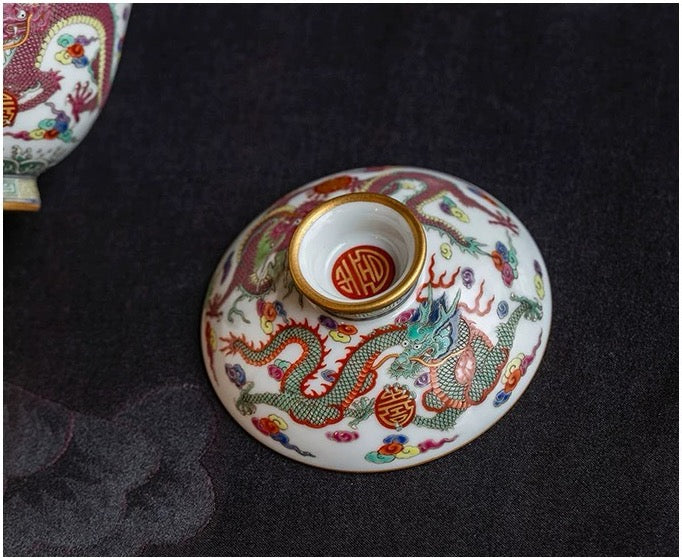 Hand-painted Dragon Patterns gai wan