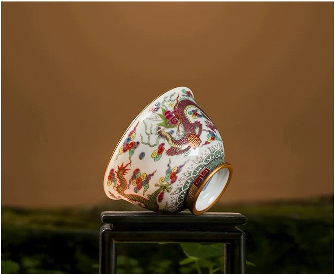 Hand-painted Dragon Patterns gai wan