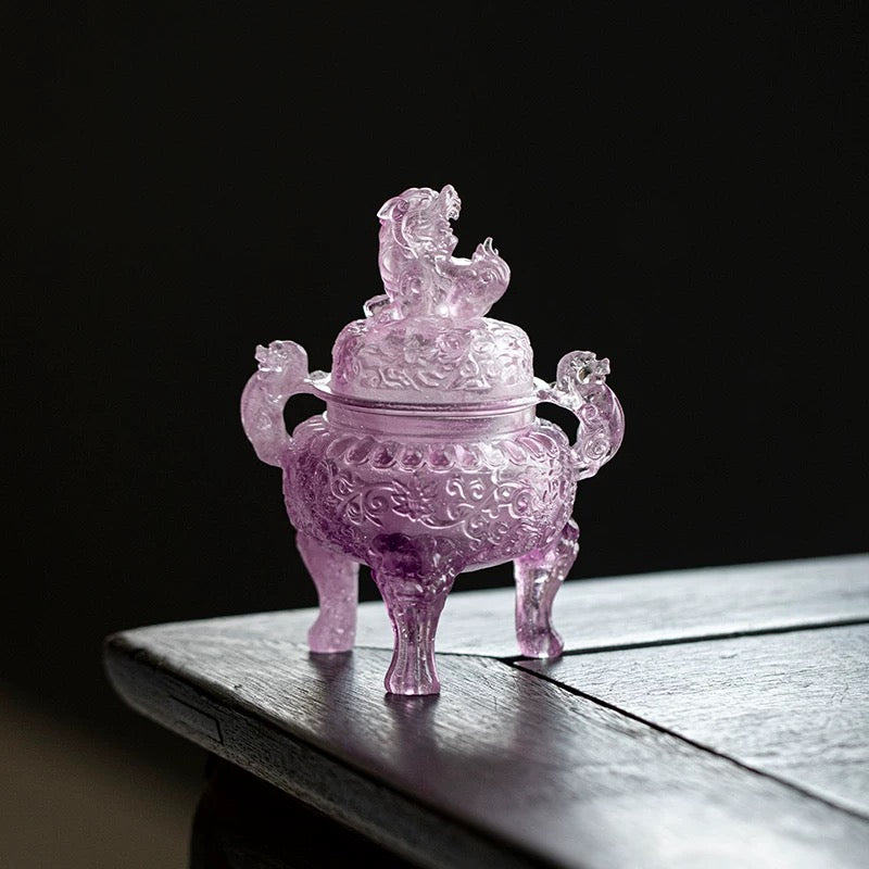 Crystal incense burner